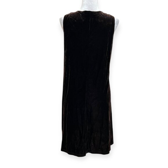 JBS LTD Women’s Brown Velvet Sleeveless Halter Dress Size M Made in USA A-Line - Picture 2 of 8